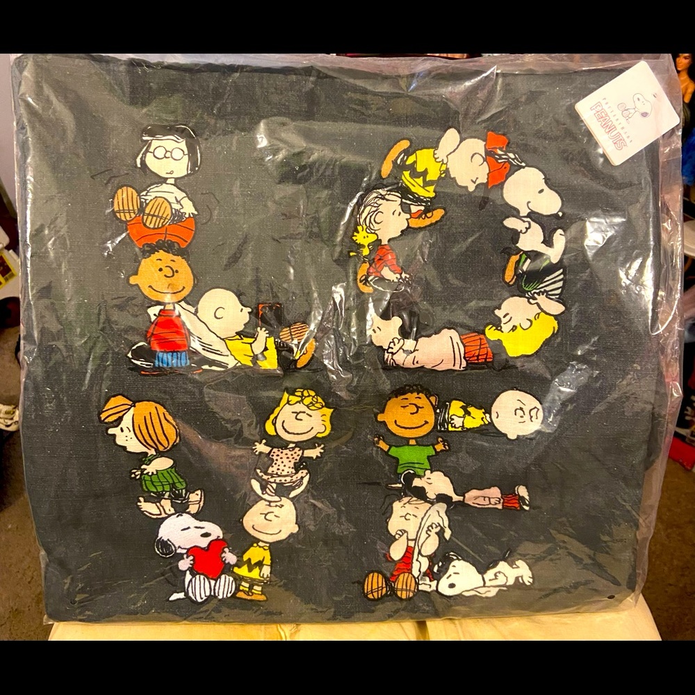 Pottery barn Snoopy Peanuts pillow cover New With Tags Love